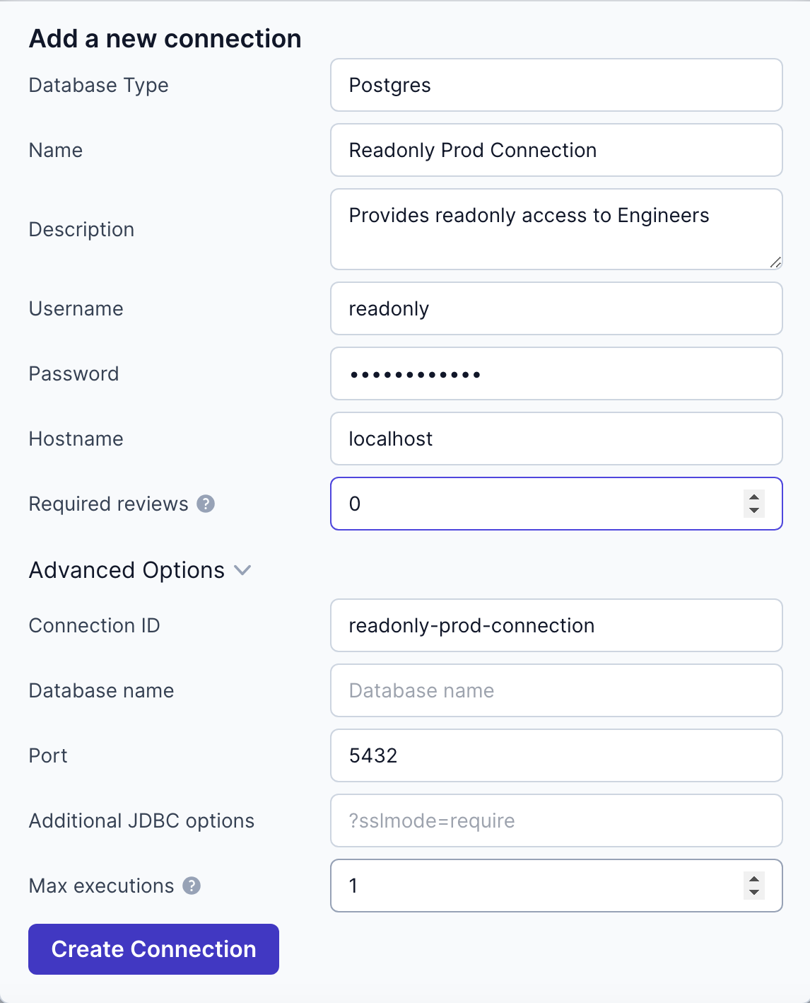 Connection Creation