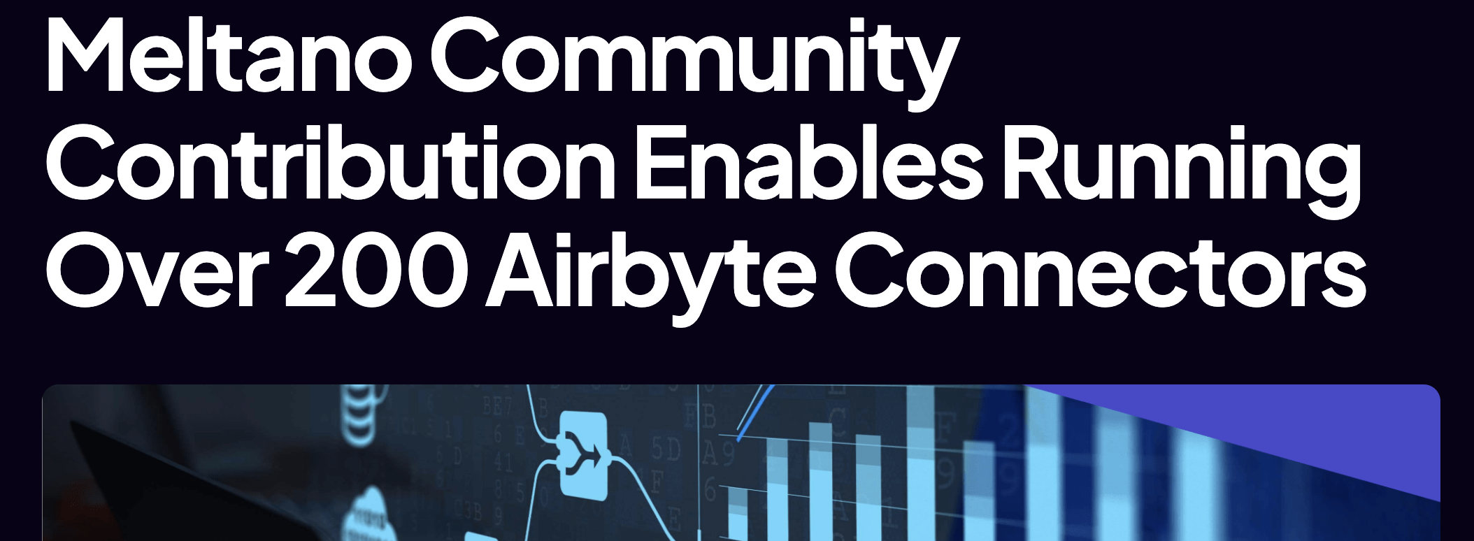 Headline of meltano enabling airbyte connectors